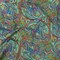 1 Yard Stretch Cotton Sateen Katydid Curling Convolutions Paisley Print Fabric